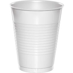White Cups Plastic 16OZ 20CT