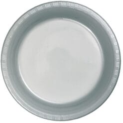 S Silver Plate Plastic 7" 20CT
