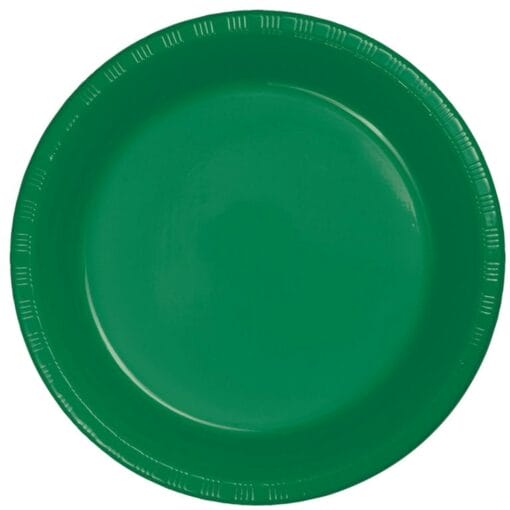 E Green Plate Plastic 7&Quot;