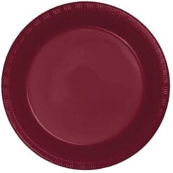 Burgundy Plate Plastic 7" 20CT