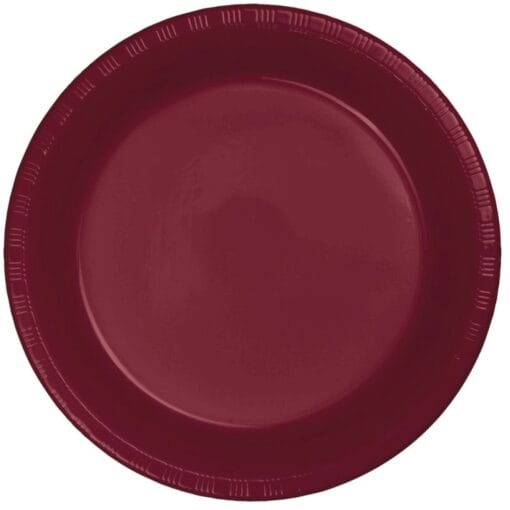 Burgundy Plate Plastic 7&Quot; 20Ct
