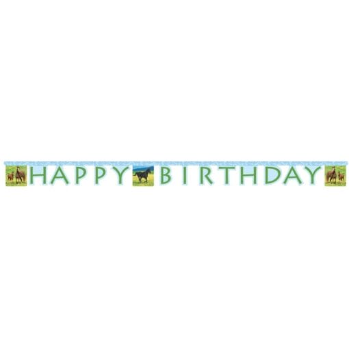 Wild Horses Jointed Birthday Banner