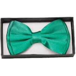 Bow Tie Green Satin OS