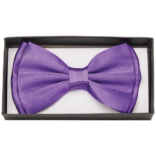 Bow Tie Purple Satin Os