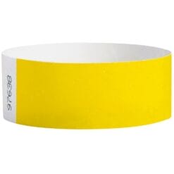 Wristband Yellow 3/4" Tyvek 100CT