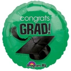 18" RND Green Congrats Grad Foil BLN