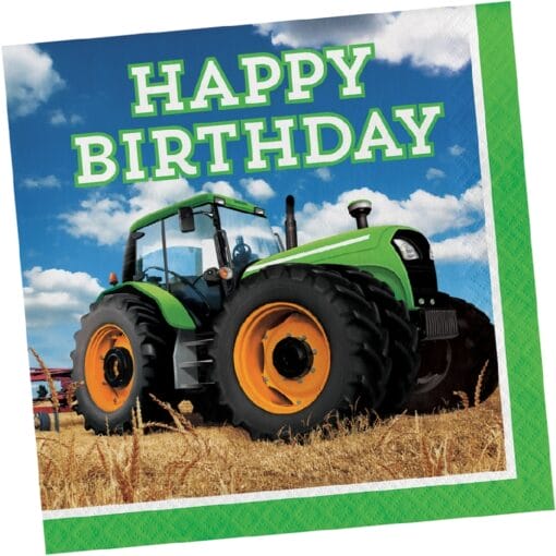 Tractor Time Bday Napkins Lunch 16Ct