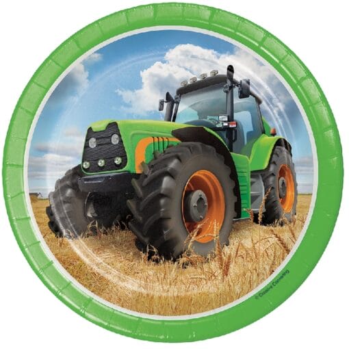 Tractor Time Plates 7&Quot; 8Ct