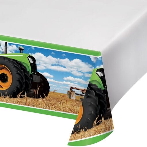Tractor Time Tablecover Pl 54X102