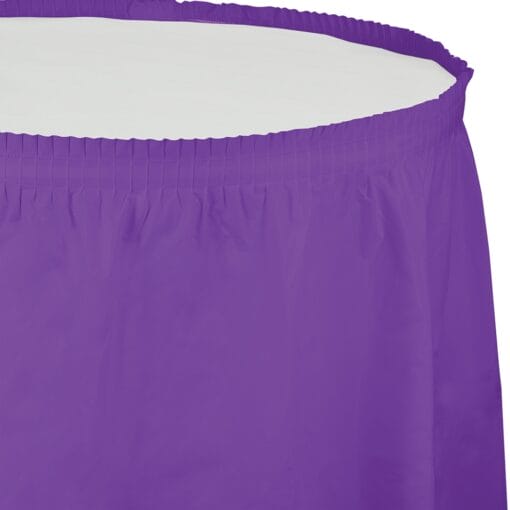 Am Purple Tableskirt Plastic 14Ft
