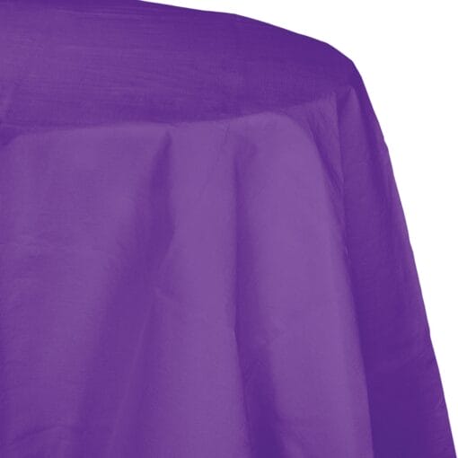 Am Purple Tablecover Rnd 82&Quot; Ppr/Ply