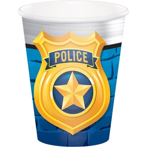 Police Party Cups Hot/Cold 9Oz 8Ct