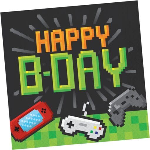 Gaming Party Hbd Napkins Lunch 16Ct