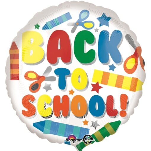 18&Quot; Rnd Back To School! Foil Balloon