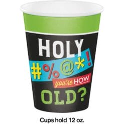 Age Humor Cups Hot/Cold 12oz 8CT