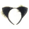 Cat Ears Faux Black Leather