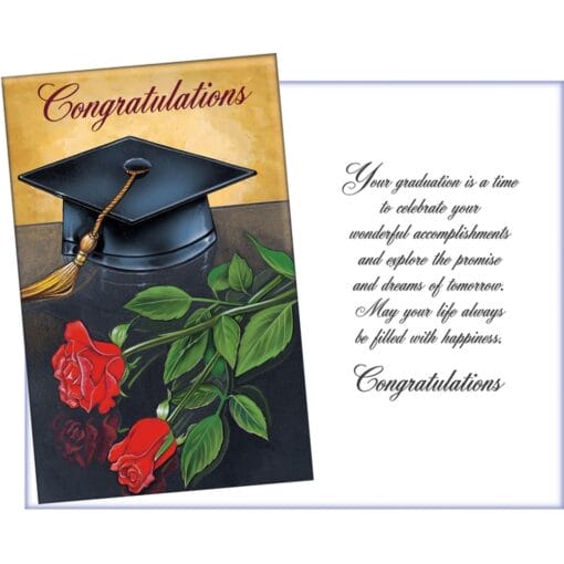 Gc Congratulations &Quot;Grad Cap W/Rose&Quot;