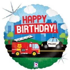 18" RND Birthday Emergency Balloon