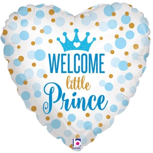 18&Quot; Hrt Welcome Little Prince Foil Blln