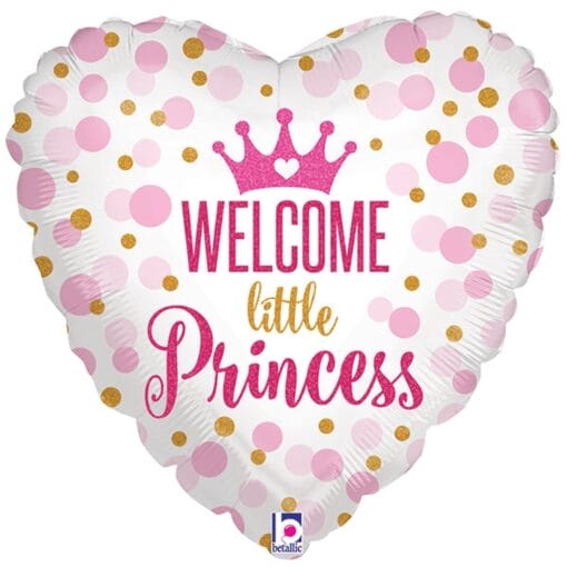 18&Quot; Hrt Welcome Little Princess Foil Bln