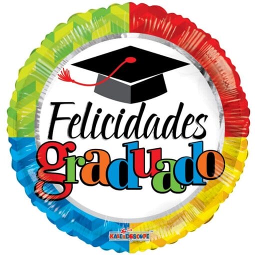 18&Quot; Rnd Felicidades Graduado Colors