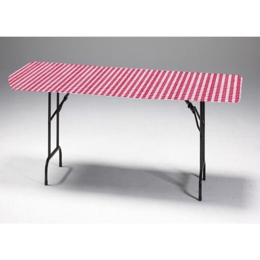 Red Gingham Stayput Tablecover Pl 29X72