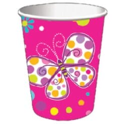 Butterfly Sparkle Cups Hot/Cold 9oz 8CT