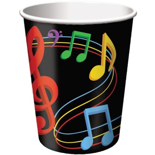 Dancing Music Notes Cups Ht/Cold 9Oz 8Ct