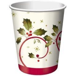 Joyful Poinsettia Cups Hot/Cold 9oz 8CT