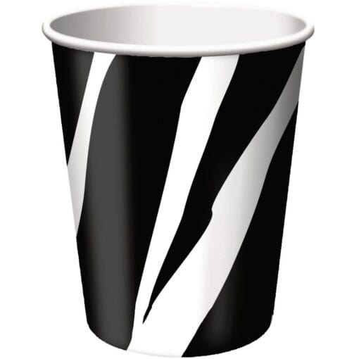 Zebra Print Cups Hot/Cold 9Oz 8Ct