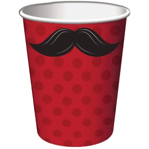 Mustache Madness Cups Hot/Cold 9Oz 8Ct