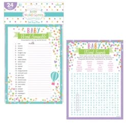 Baby shower Word Game 24SHTS