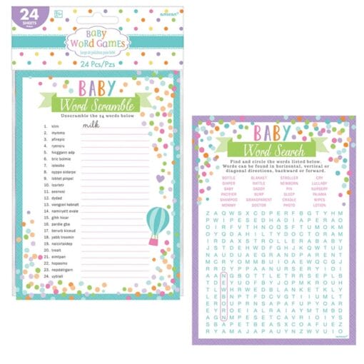 Baby Shower Word Game 24Shts