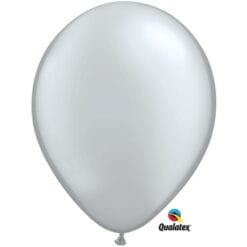 5" MET Silver Latex Balloons 100CT
