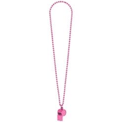 Pink Whistle On Bead Chain