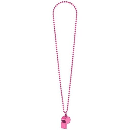 Pink Whistle On Bead Chain