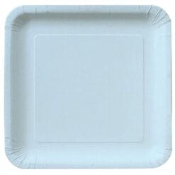 Pastel Blue Plate Paper SQR 7" 18CT.