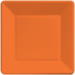 Orange Plates Paper Square 7" 18CT