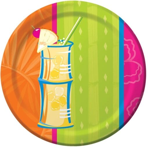 Summer Sippin' Plates Lunch 7&Quot; 8Ct