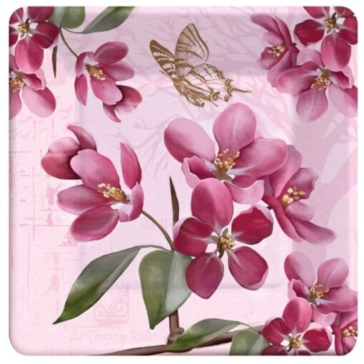 Cherry Blossom Plates Sqr 7&Quot; 8Ct