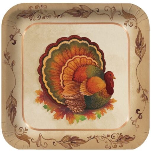 Traditional Feast Plates 7&Quot; Sqr 8Ct