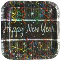 Prism Sparkle Plates New Year SQR 7" 8CT