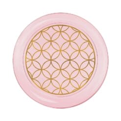 New Pink with Gold Foil Stamped Pattern Big Party Pack Plates 6" 28CT