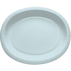Pastel Blue Platter Oval PPR 10"x12" 8CT