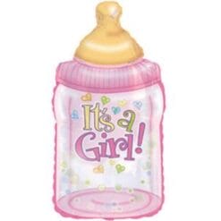 38" SHP Baby Girl Bottle Balloon