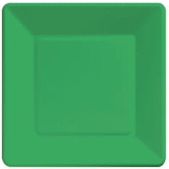 E Green Plate Paper SQR 9" 18CT.