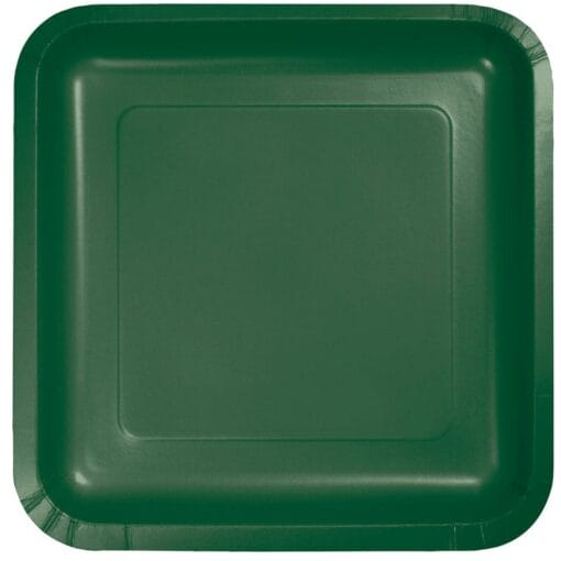 H Green Plate Paper Sqr 7&Quot; 18Ct