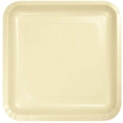 Ivory Plate Paper SQR 7" 18CT