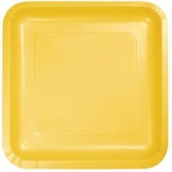 SB Yellow Plate Paper SQR 7" 18CT