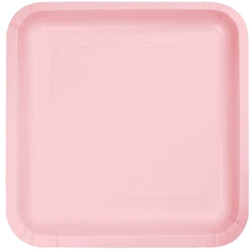 Classic Pink Plate Paper Sqr 7&Quot; 18Ct